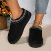 Botas de Neve para Comércio Exterior para Homens e Mulheres, Sapatos Baixos de Tamanho Grande, Chinelos Preguiçosos de Estilo Étnico, Pantufas Quentes de Algodão com Biqueira, Botas de Neve