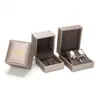 Caja de Joyería de Cuero PU Cepillado, Caja para Anillos, Caja para Collares, Caja para Joyería de Aretes, Caja para Conjunto de Joyería de Collares y Pulseras, Lujo Ligero