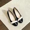 Zapatos bajos de estilo francés con lazo para mujer, nuevo modelo de otoño 2026, zapatos planos versátiles sin cordones de punta redonda, tipo Mary Jane