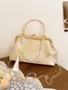 Bolso con Textura de Concha Bordado Estilo Nacional Modelo Nuevo 2026, Bolso de Mano Elegante y Versátil con Cadena, Bolso de Noche Popular