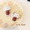 Tecido Xadrez Estilo Coreano Laço Cogumelo Colar Infantil Acessório Bolinhas Coloridas Doce Pingente de Bolsa Coreano