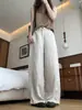 La tendencia popular de este año: Estilo old money, pantalones anchos de lino fluidos y relajados para mujer, sencillos y versátiles para el verano, adecuados tanto para el trabajo como para el uso casual