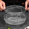 Rack de Secagem e Cozimento a Vapor de Aço Inoxidável 304, Três Níveis, Empilhável para Assar e Cozinhar a Vapor, Rack de Secagem, Rack de Desidratação, Cesta para Fritar Alimentos, Cesta para Air Fryer