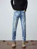 Ropa Popular para Hombre / Otoño e Invierno 2026 Nuevos Jeans Rasgados Elásticos para Hombre Pantalones Ajustados Versátiles Pantalones Largos