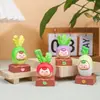 Adorno Creativo de Zanahoria de Dibujos Animados Simulación Artesanía de Resina Planta en Maceta Escritorio Figura Linda