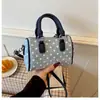 Bolso de Mano de Alto Valor Estético Estilo Coreano Moda Nicho Lunares para Mujer, Bolso Cuadrado Pequeño Nuevo Boston, Bolso Cruzado Casual para Hombro