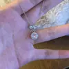 Collar de Lazo de Azúcar de Diamante de Diseño de Nicho Estilo Japonés-Coreano para Mujer Cadena para Clavícula Dulce Explosiva de Lujo Ligero