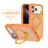 Adequado para iPhone 17, Capa de Telefone Magnética Forte com Suporte Rotativo, Capa Protetora Anti-Queda para Apple 18 Pro Max