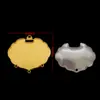 Joyas Yingyi DIY Base de Solapa Prensada de Brocado Song Base de Colgante de Candado de Paz con Cubierta Accesorios para Colgantes Estilo Chino Material