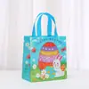 Bolsa de Tela No Tejida de Conejo de Dibujos Animados Bolsa de Regalo de Pascua Cumpleaños Bolsa de Empaque de Regalo para Niños Bolsa de Dulces de Halloween