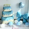 Globo de Pastel Azul Grande de Tres Niveles Decoración de Cumpleaños Set de Decoración de Escena para Fiesta de Niños y Niñas Decoración de Fondo
