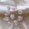 Nova explosão de ângulo reto retangular unha arte cristal pilha diamante jóias transparente cor açúcar unha reta broca de unha rosa flor pilha broca