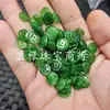 Fivela de Moeda de Cobre Verde Contas Soltas de Jade Verde Espinafre Espaçadores Finos de Moeda de Cobre Contas Espaçadoras Acessórios para Joias Contas de Jade Feitas à Mão