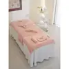 Toalha de salão de beleza conjunto de três peças toalha de banho fronha lençol capa de cama pano para cuidados com a pele touca para a cabeça absorvente logotipo
