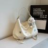 Bolso de hombro con textura de moda 2024, bolso de hombro de gran capacidad para damas, hermoso bolso de mano informal y moderno.
