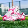 Unhas infantis quebradas explosivas unhas compridas velcro chuteiras de futebol para alunos do ensino fundamental tênis de treino especiais para meninos e meninas sem cadarços para amarrar