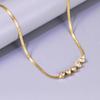 L67 Moda Europea y Americana Lujo Ligero Simple Forma de Corazón Circonita Accesorios Acero Inoxidable Hueso de Serpiente Collar Dorado