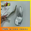 Sandalias de Tira Transparente para Mujer 2025 Nuevo Verano Celebridad de Internet Tira de Una Línea Zapatillas de Tacón Grueso para Mujer para Usar Tacones Altos de Cristal Ins