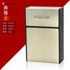 Fábrica en stock Paquete de 20 Estuches para Cigarrillos con Parche de Aleación de Aluminio Estuche para Cigarrillos Portátil de Plástico con Tapa Universal Suave y Rígida