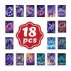 Set Transfronterizo de 18 Tarjetas de Animales Fantásticos con Temas de Cielo Estrellado, Presentando Ilustraciones Vibrantes y Mascotas Lindas, Adecuado para Regalar y Coleccionar, Transmitiendo Mensajes Románticos