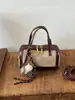 Bolso Boston único con bloques de color para mujer, nuevo modelo 2026, bolso de mano de alta gama, bolso cruzado, bolso de hombro para el trabajo y los desplazamientos