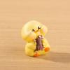 Desenho animado fofo cozinha cozinhando pequeno pato amarelo resina pequenos ornamentos micro paisagem desktop carro casa decoração artesanato