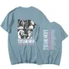 Nueva Camiseta Redonda de Manga Corta Estampada Deportiva de Verano para Concierto de Taylor Europea y Americana 2025