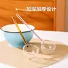 Cuchara de Vidrio de Borosilicato Alto con Mango Largo, Resistente a Altas Temperaturas, Mango Colorido, Versión Exquisita Engrosada, Cuchara Específica de Cocina para Verter Aceite y Sazonar