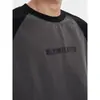 Camiseta de manga larga raglán retro americana para hombre, primavera y otoño 2025, algodón puro, casual, holgada, top básico lavado