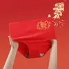 Ropa interior Año del Caballo para Mujer, Algodón Puro, Cintura Alta, Control de Abdomen, Levanta Glúteos, Rojo Grande, Talla Grande Bragas para Mujer, Boda Año del Caballo