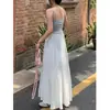Diseño de Nicho Primavera y Verano Falda Blanca para Mujer 2024 Nueva Costura Falda de Línea A de Longitud Media de Gama Alta
