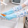 Guantes de cocina para lavar platos, guantes de invierno gruesos para lavandería, forrados con vellón, guantes de goma impermeables para el hogar.