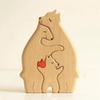 Rompecabezas de oso traje de madre e hijo transfronterizo dormitorio sala de estar escritorio oso de abrazo familia bricolaje adornos artesanales de madera