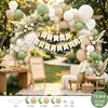 Set de globos de látex transfronterizo de Amazon en español para decoraciones de cumpleaños, artículos de fiesta y decoración de escenas de primer cumpleaños; guirnaldas de globos al por mayor