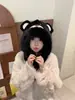 Novo chapéu de pelúcia fofo estilo coreano com orelhas de urso para mulheres, perfeito para outono e inverno, espessado para aquecimento, à prova de vento e protetor de orelhas, ideal para ciclismo