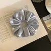 Goma para el pelo de satén estilo coreano de gran tamaño para mujer, banda elástica duradera, alta elasticidad, scrunchie de color liso, accesorio para el cabello
