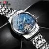 Reloj de hombre de la marca suiza TEVISE, reloj de moda para hombre, reloj mecánico multifuncional, resistente al agua, reloj famoso.