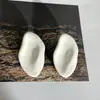 Brincos Ovais Irregulares Agulha de Prata com Design de Gotejamento de Óleo, Tarraxas de Orelha Simples com Personalidade Estilo Ins, Brincos Versáteis da Moda de Alta Qualidade para Mulheres