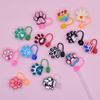 Huella de pata de cachorro linda fiesta DIY cubierta para pajita tapón de polvo PVC funda de pajita de dibujos animados tapa de pajita accesorios decorativos