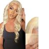 Novo produto peruca dianteira do laço europeu e americano moda feminina cabelo longo encaracolado luz dourada peruca de onda grande fábrica em estoque peruca