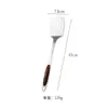 Pala de cocina de acero inoxidable con mango de madera de durazno dorado Sanli engrosada juego de utensilios de cocina para el hogar espátula de acero inoxidable cuchara de sopa colador
