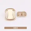 Botones Metálicos Rectangulares Huecos Cosidos a Mano para Abrigos de Lana, Chaquetas, Trajes, Ropa Formal, Botones Dorados, Accesorios de Ropa
