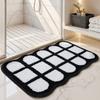 Puerta de Baño Doméstica Alfombra Antideslizante para Baño Alfombra para Pies Doméstica Alfombra de Piso Absorbente con Flocado Especial para Bañarse