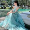 Mint Mambo Lindo Vestido de Praia com Alças Vestido Longo Feminino Férias de Verão com Bojo Elegante Vestido de Fada de Alta Qualidade