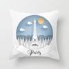 Funda de almohada romántica con diseño de globo aerostático y torre de París para San Valentín, para sofá o casa, venta al por mayor