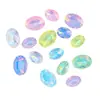 Fabricante de cuentas de vidrio tipo huevo ovalado color moca para proteínas para ropa, zapatos, bolsos, arte de uñas, accesorios para el cabello, cuentas sueltas de pedrería, accesorios para joyería DIY