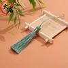 Borlas curtas e grossas de 8 cm, borlas verticais, marcadores de página estilo chinês para atacado, pingentes para roupas, acessórios, borlas de poliéster