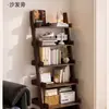 Estantería de Madera Maciza para Sala de Estar en Casa, Estantería de Piso de Múltiples Niveles, Gabinete Lateral para Soporte de TV, Estante de Almacenamiento Multicapa