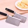 Cuchillo para Patatas Wolf Tooth Multifuncional Cocina Hogar Creativo Cuchillo de Corte Elegante para Cortar Patatas y Papas Fritas Cuchillo Ondulado