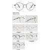 Lentes ópticos retro de malla lisa anti-luz azul con gafas para hombres y mujeres con montura de metal 68056